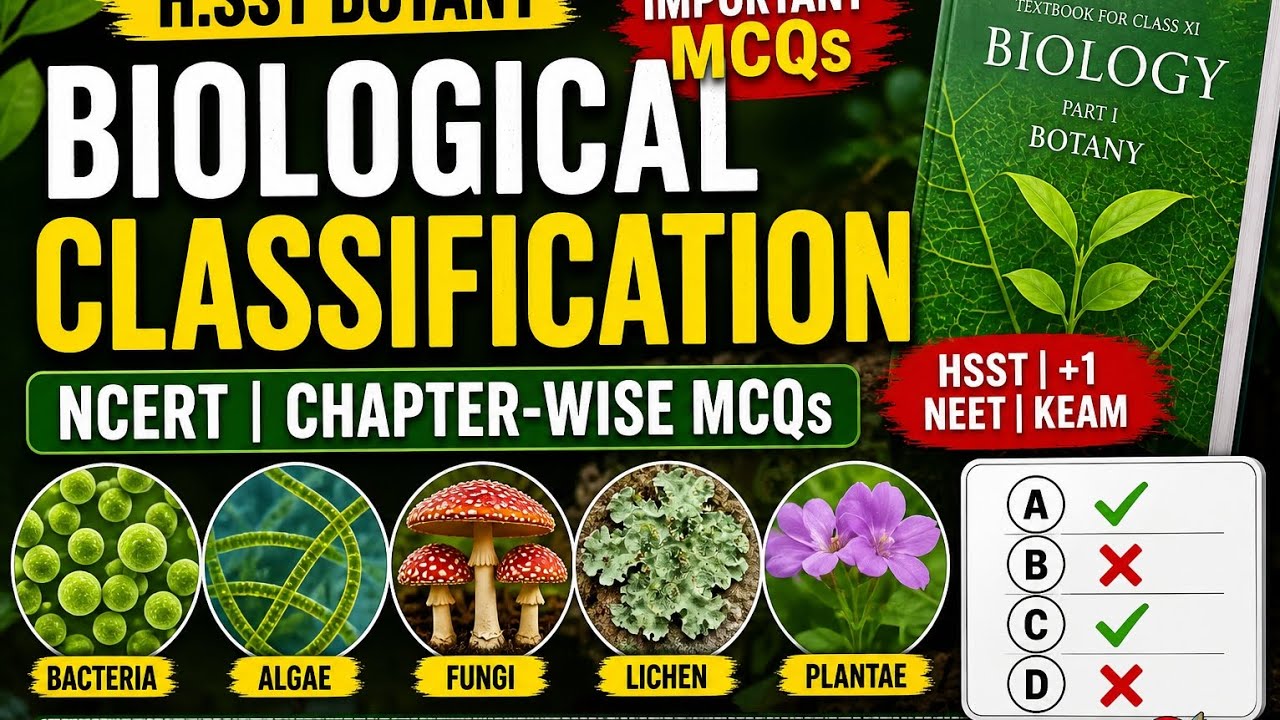 Hsst botany/NCERT biological classification MCQ - YouTube