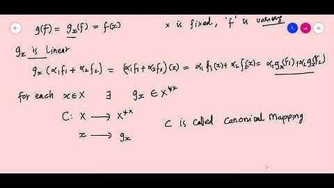 Functional Analysis Module II Class 11 Some Definitions Algebraic Dual Space