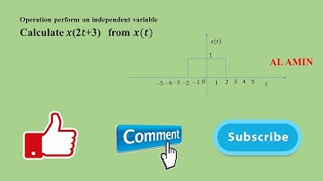 33 Example of Continuous Time Shifting and Time Scaling of Signals | signals and Systems  | AL AMIN