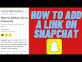 How to Add a Link on Snapchat !! How to add link on Snapchat Story