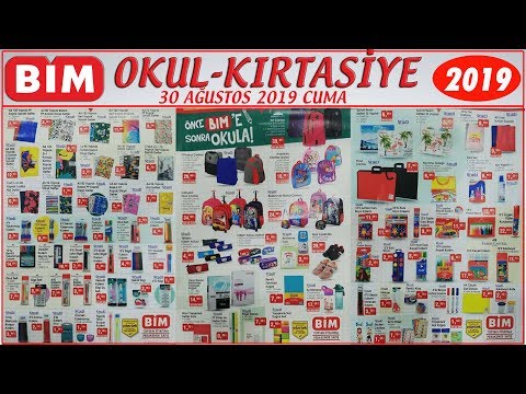 BİM KIRTASİYE ÜRÜNLERİ | BİM 30 AĞUSTOS 2019 CUMA KATALOG | BİM OKUL MALZEMELERİ 2019