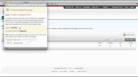 Creating a Class in Turnitin - Instructor Training