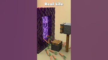 Minecraft Vs Real Life in the Nether 🔥💎⛏️ #minecraft #3danimation #animation #3dart