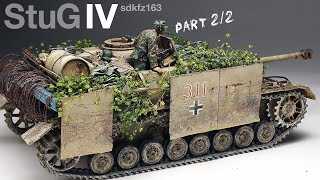 : 1/35 - StuG IV Camouflaged with plants - Part 2 - Tamiya - Tank Model - [ Painting - weathering]