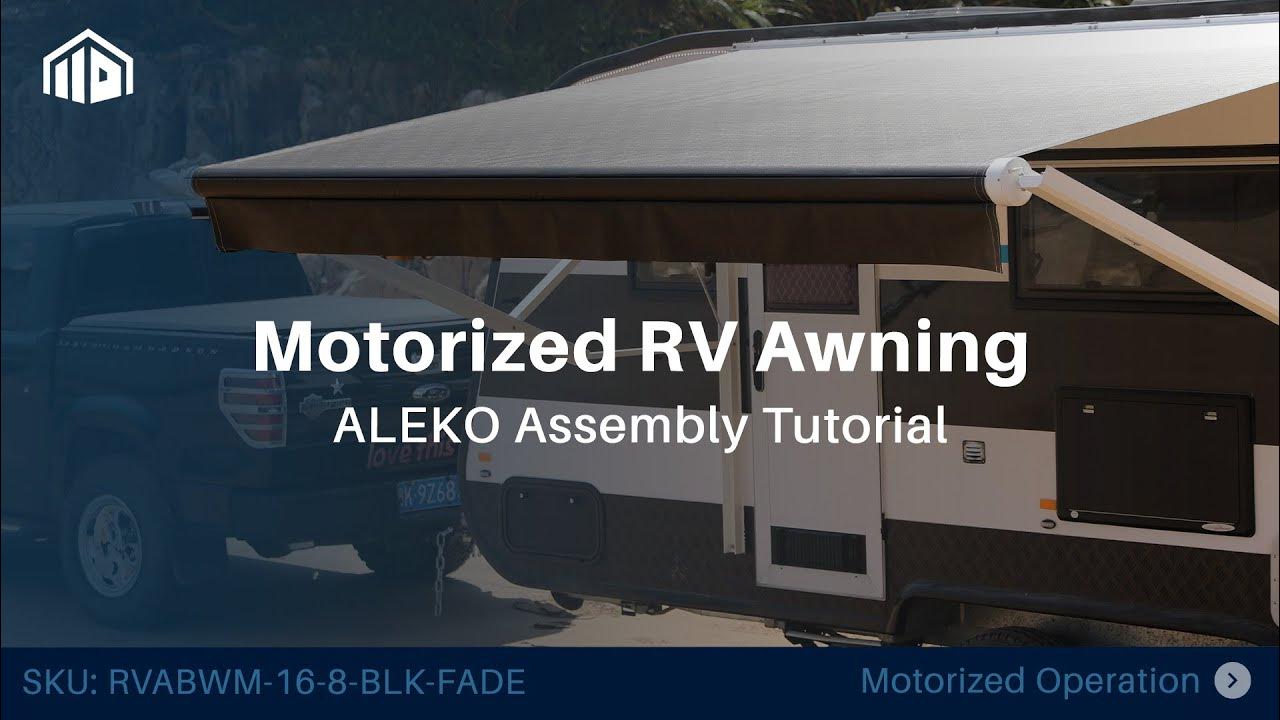 ALEKO Motorized RV Awning Installation Video YouTube