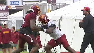 One-on-one drills spark competition in Commanders camp | NBC4 Washington