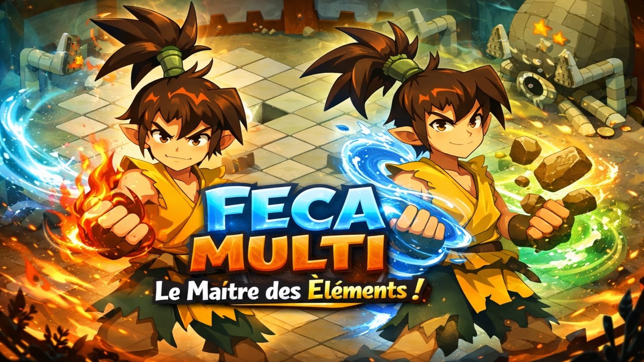 DOFUS TOUCH FECA terre feu eau, le Maître des Eléments !