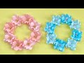 【ペーパーフラワー】ふわふわの花のリース／【Paper flower】Fluffy Flower Wreath