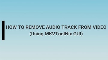 How To Remove Audio Track From Video (Using MKVToolNix GUI)