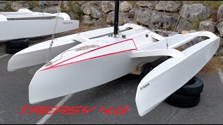 TRIMARAN TREASY 4.0 FAURSAIL Premiers essais filmés depuis le TREASY 16