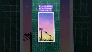 Un Bonito Paisaje De Atardecer Con Gises De Pastel Paso A Paso