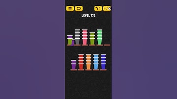 Cup Sort Puzzle Level 772 = Water Sort Puzzle Level 772 = Ball Sort Puzzle Level 772 All the same