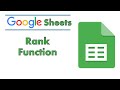Google Sheets Rank Function Tutorial Quiz