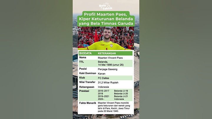 Profil Maarten Paes, Kiper Keturunan Belanda yang Bela Timnas Indonesia