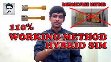 110 % WORKING HYBRID SIM METHOD | Use 2 SIM and Memory Card Simultaneously
