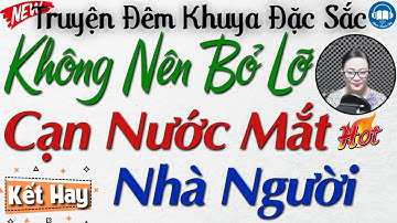Truyện đời thực cực hay - Không nên bỏ lỡ: CẠN NƯỚC MẮT NHÀ NGƯỜI | Nghe kể truyện ngủ cực ngon