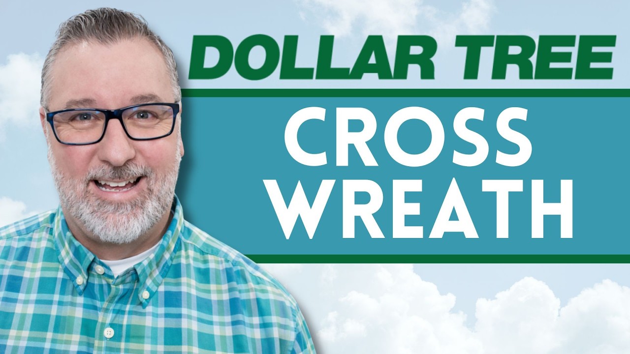 Dollar Tree Cross Wreath - Wreath DIY - #cross @DavesWreaths