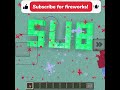 Subscribe for fireworks! #subscribe #minecraftshorts #viralshort #minecraft #memes