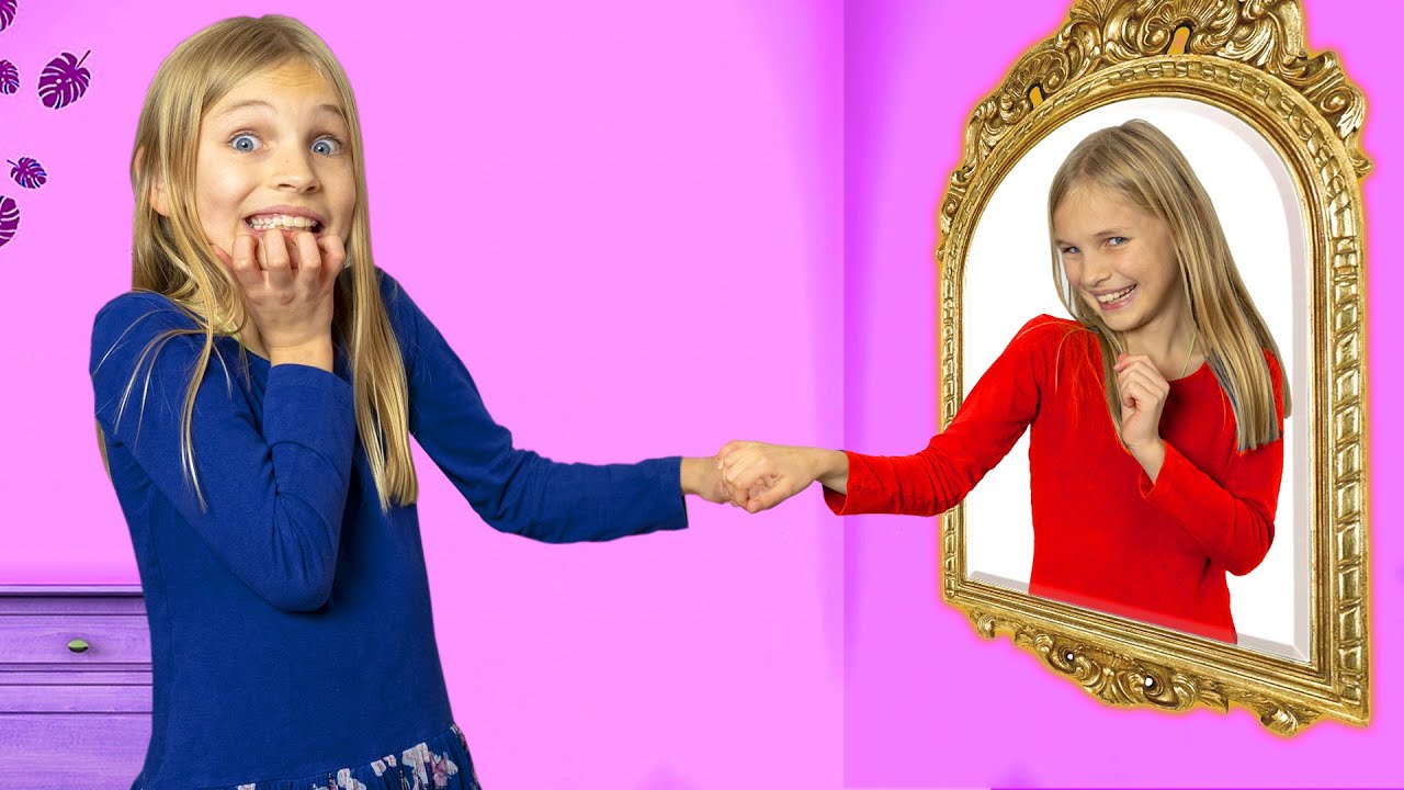 Amelia and magical mirrors changing faces YouTube