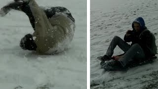 Insane Sled Wipeout!!