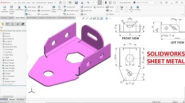 SolidWorks Sheet Metal Exercise 213 Steel Bracket