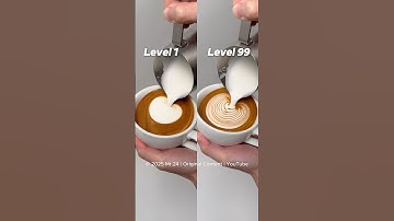 12-Second Latte Art Tutorial: Level 1 vs. Level 99 | Original Content by Mr.24 #latteart #latte