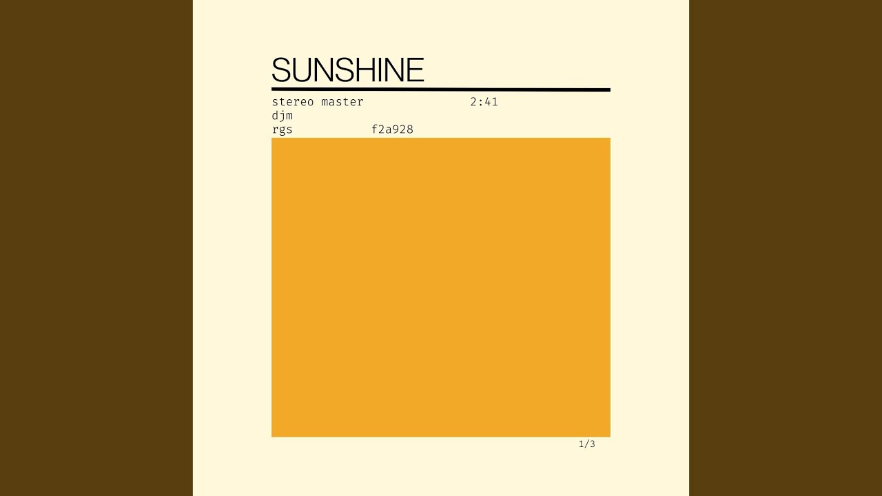 Watch Sunshine on YouTube Watch Sunshine on YouTube