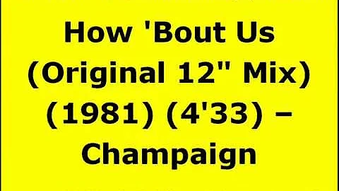 How 'Bout Us (Original 12" Mix) - Champaign | 80s Soul Classics | 80s R&B Music Hits | 80s R&B Mix