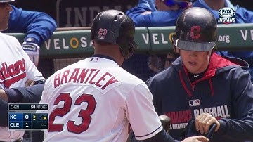 KC@CLE: Brantley hits an RBI single up the middle