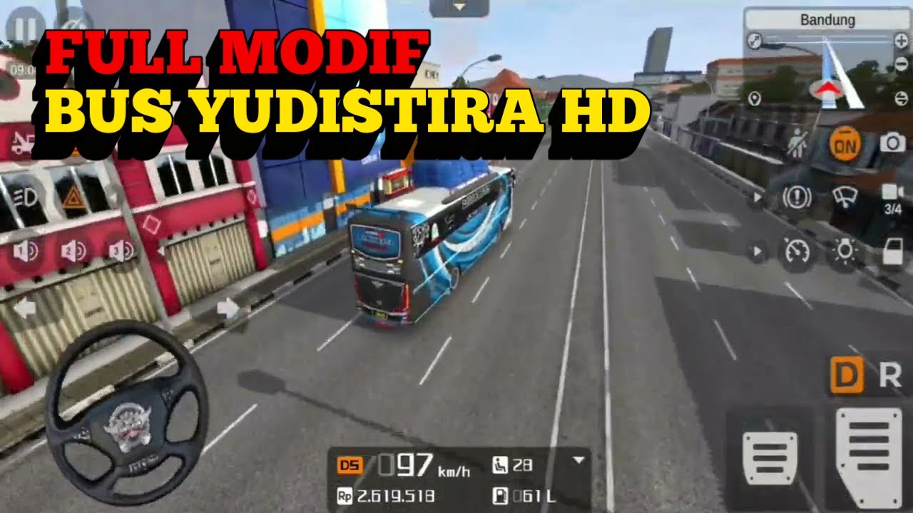 PERTAMA KALI KE JALAN BUS YUDISTIRA HD SETELAH FULL MODIF | Bus ...
