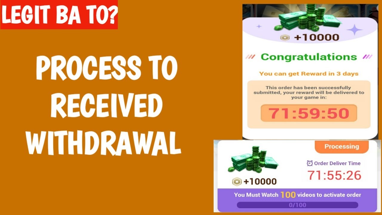 How to Redeem or Withdraw Gold Coins in DailyCoin/100,000 Minimum