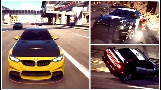 Hot Police Car Pursuit BMW M4 GTS NFS - Kids Race Car Crash Drift