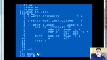 Making Atari fig-FORTH Tools - ANTIC Disassembler 3 of 4