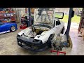 Putting a More Powerful Engine in my FC RX7 and Tearing Apart the Blown Up One.