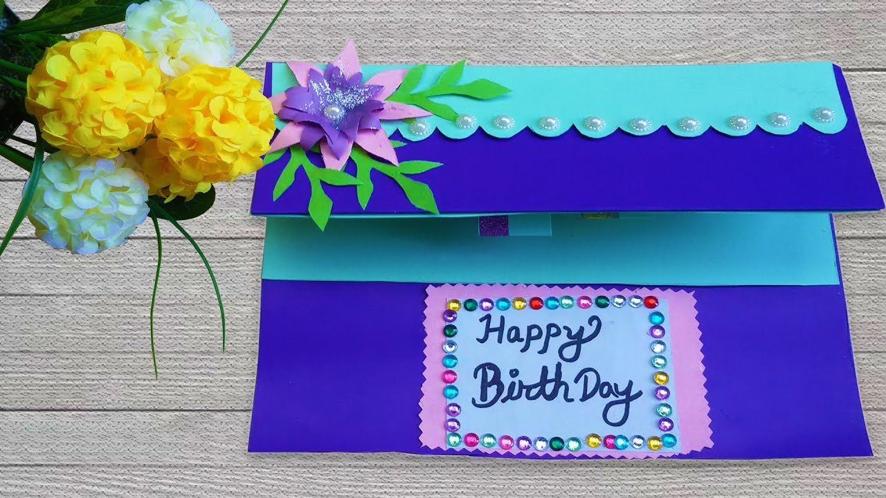 Beautiful Handmade Birthday card idea for Beginners Greeting Cards