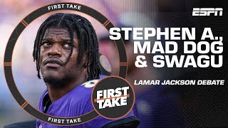 Stephen A., Mad Dog & Swagu FIRED UP 🔥 Do you want Lamar Jackson at QB in the playoffs? | First Take