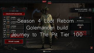Diablo IV - S4 Necro Journey to Pit 100 - Season 4 Patch 1.4.0/1.4.1