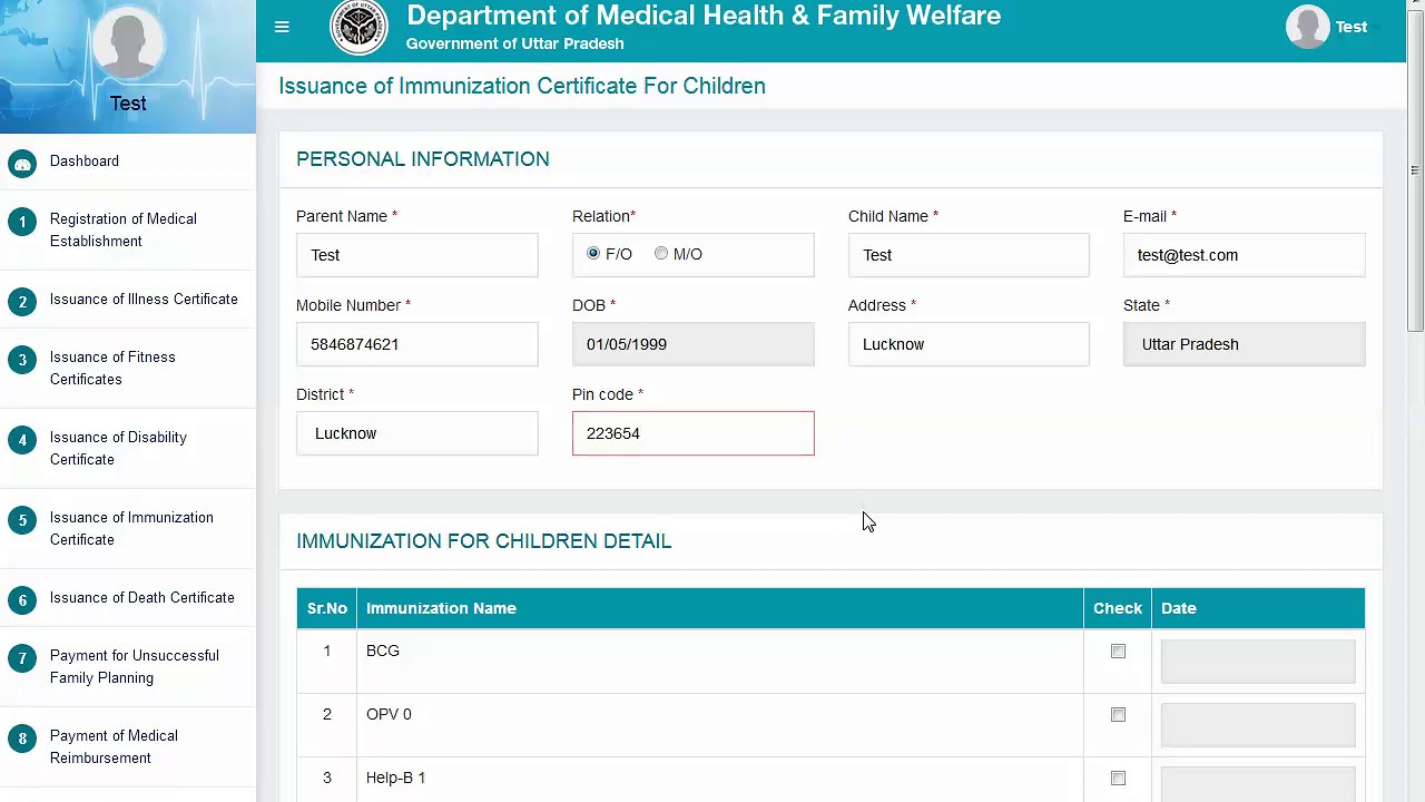 immunization children certificate youtube