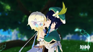 Mmd Genshin Impact Kissed Off Guard Venti X Lumine
