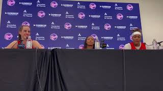 Caitlin Clark, Kelsey Mitchell, NaLyssa Smith on Fever's win over Sky