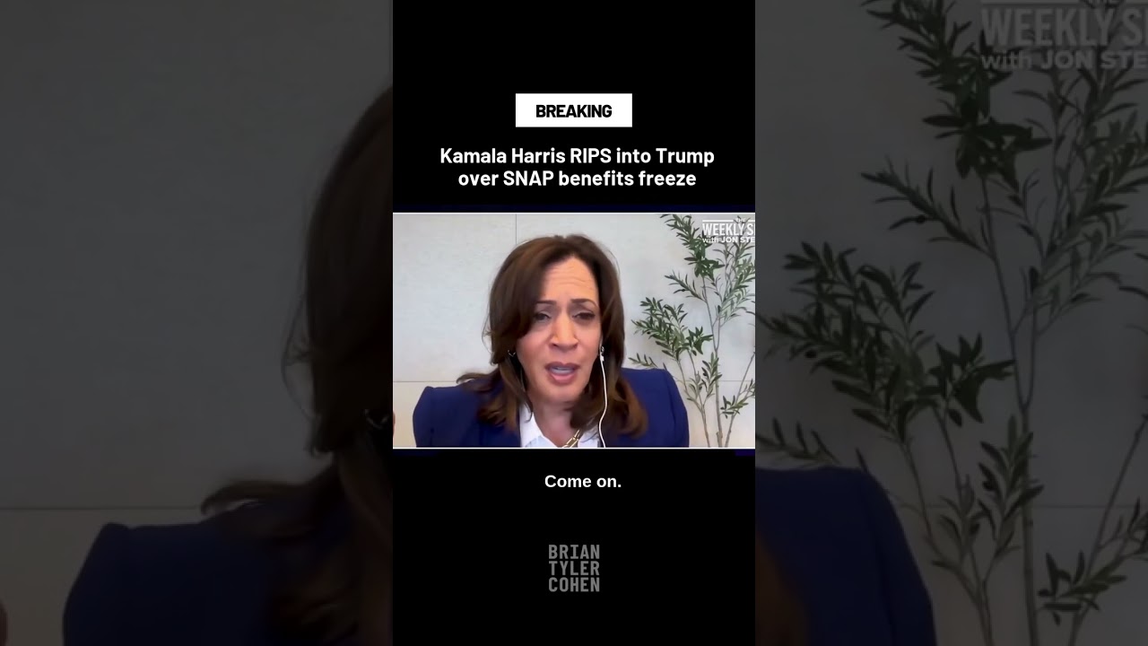 Kamala Harris RIPS into Trump over SNAP benefits freeze