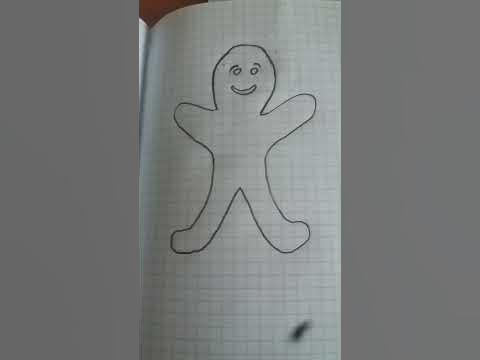 Как нарисовать пряничного человечка - YouTube