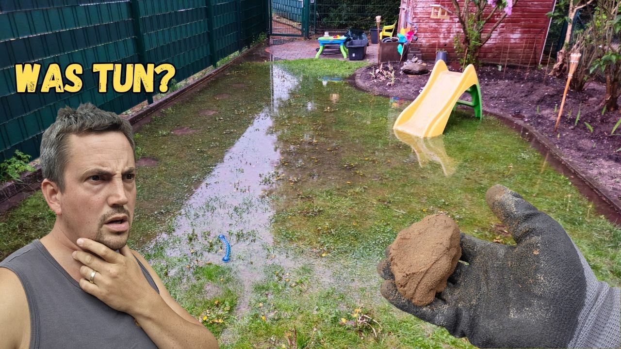 extreme Staunässe im Rasen | Tonboden | Anleitung