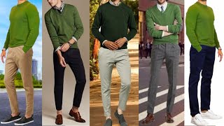 Green Sweater With Combination Pants Ideas For Men 2021 || Winter Outfits  For Men || by Look Stylish - YouTube