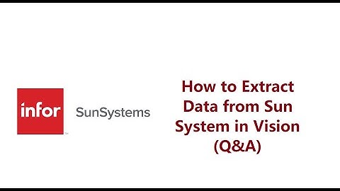 Infor Sun, Vision
