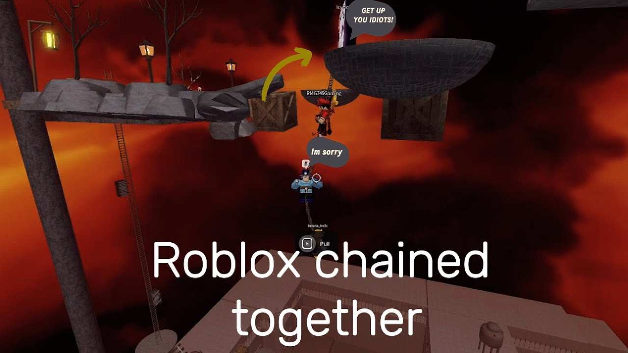 Roblox Chained Together Is HILARIOUS!!! W/ Banana_Bolts, IcyHotAsh, and ...