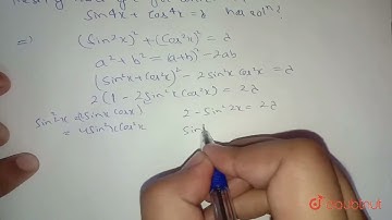 The set of values of lambda for which the equation sin^(4) x + cos^(4) x =lambda has a solution,...