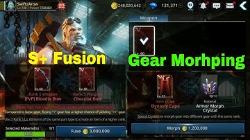 Darkness Rises Tips and Tricks: Rank S+ Fusions /Gear Morphing & Alts Power UP