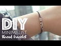 DIY: Minimalist Thread Bracelet with Seed Beads