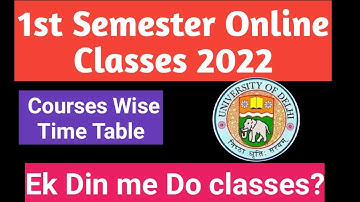 SOL First Semester Online Classes Time Table release 2022